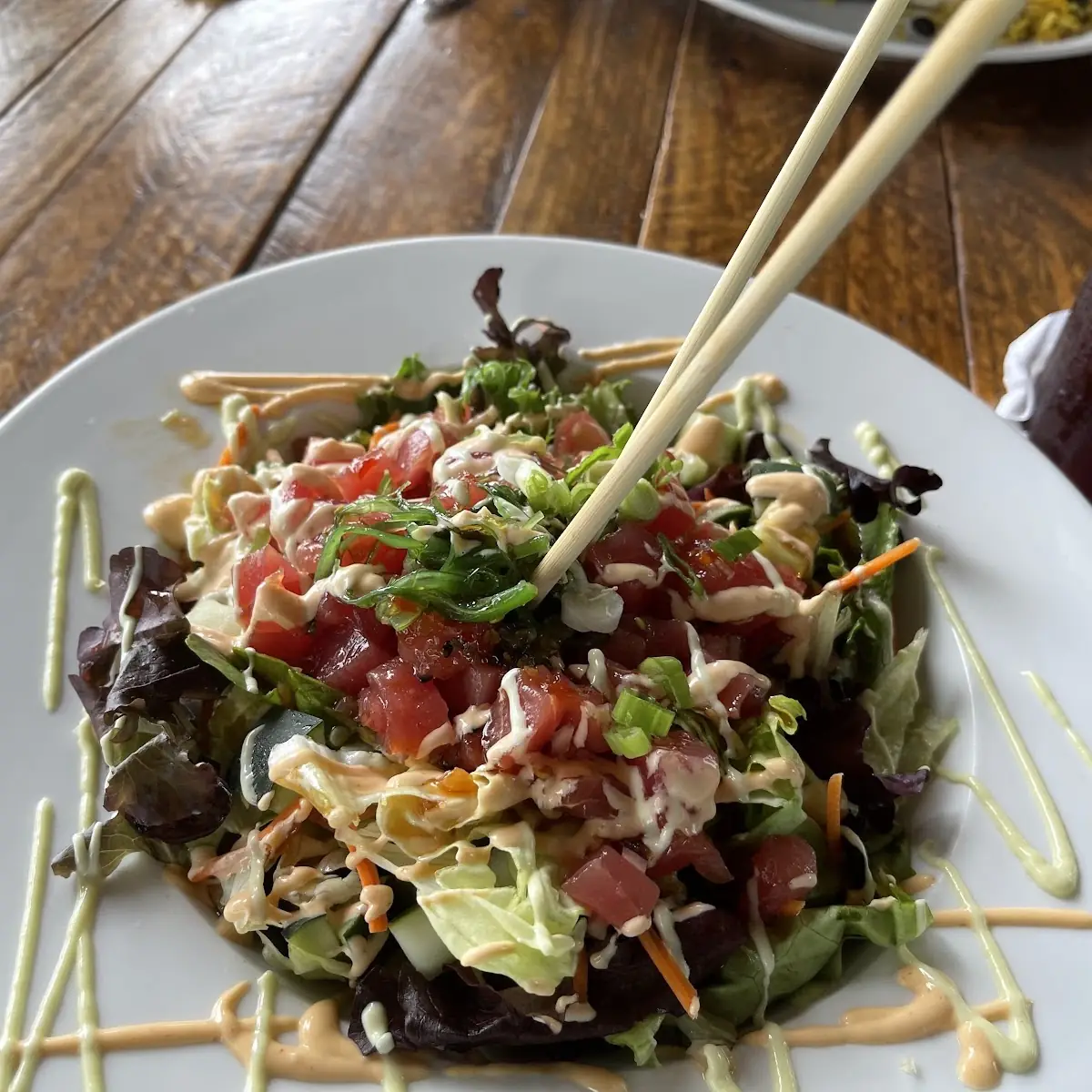 Ahi Tuna Poke' Nachos Raw