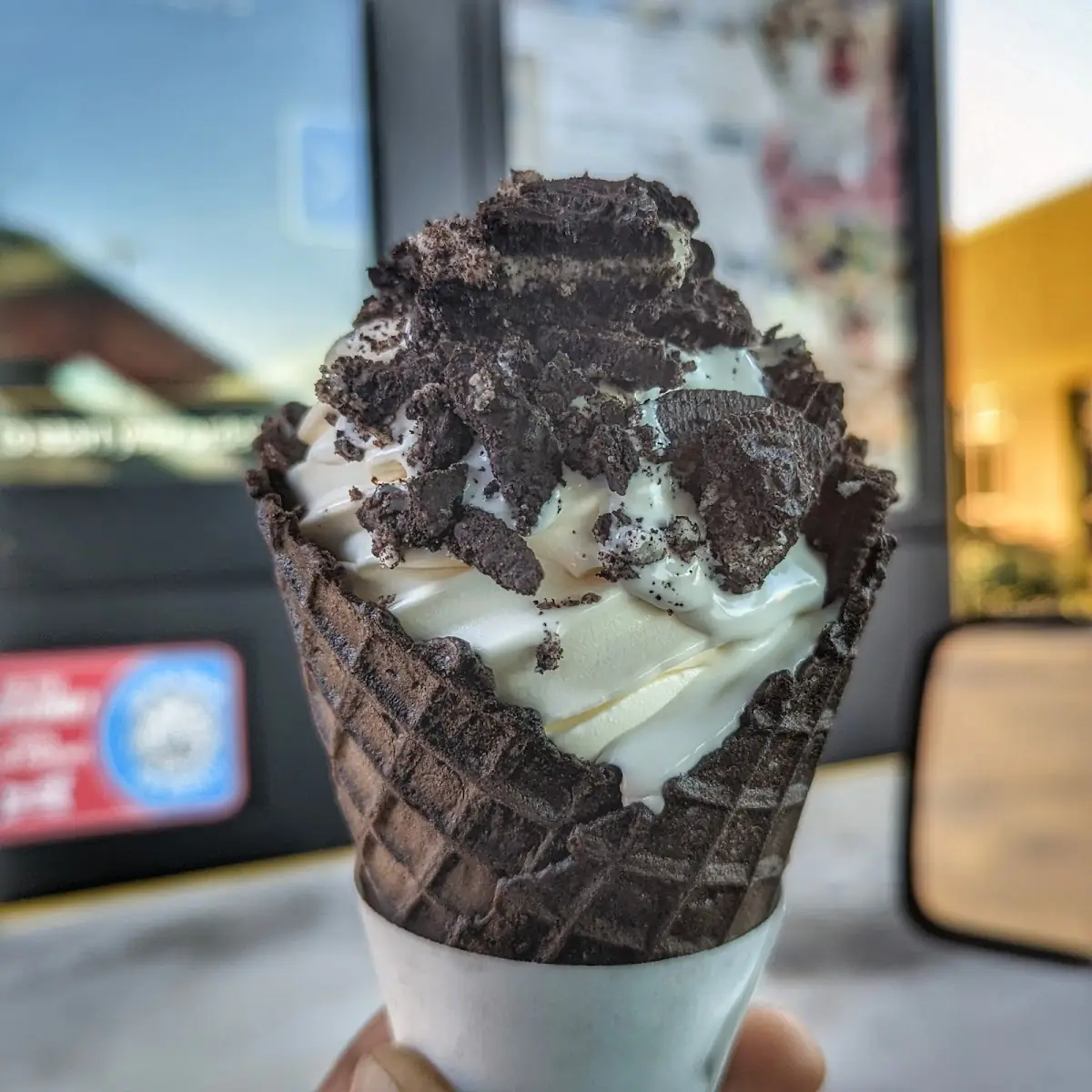 Double Oreo Ice Cream Cone