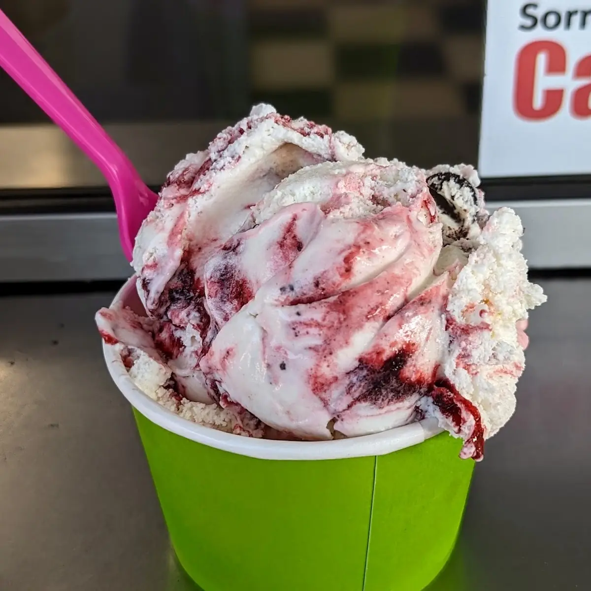 Chocolate Raspberry Swirl Ice Cream