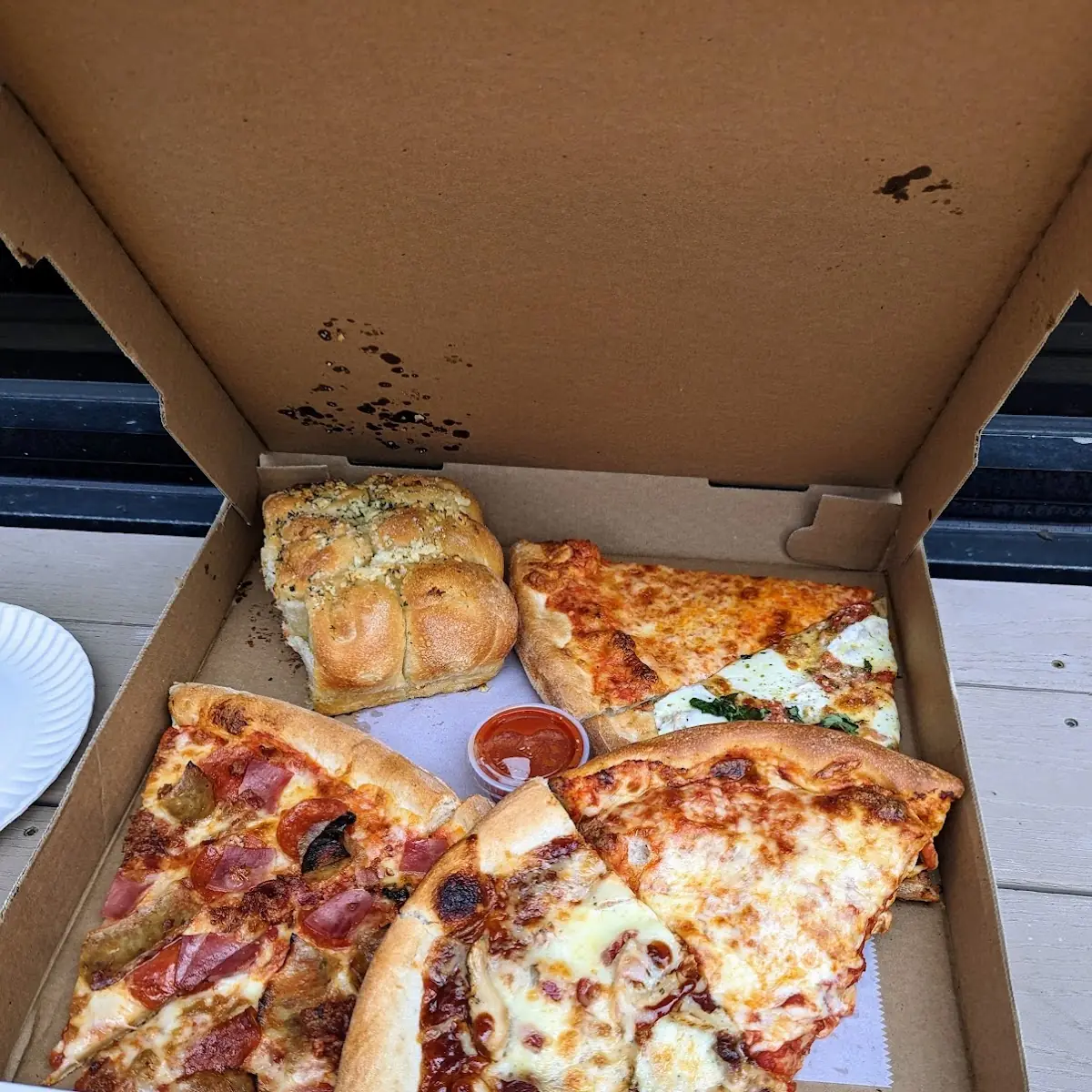 Pizza Slice and Garlic Knots