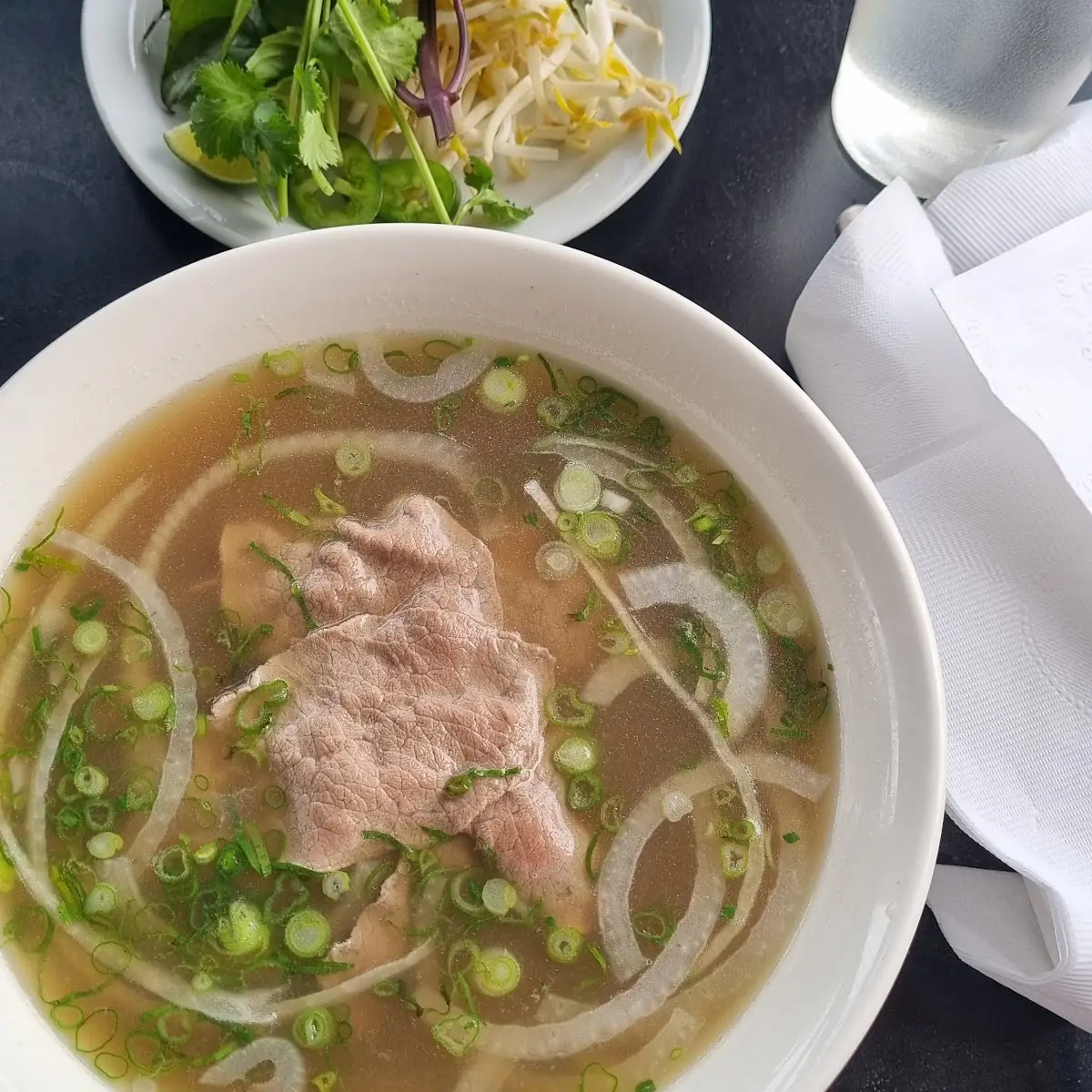 Beef Noodle Soup with Rare Steak