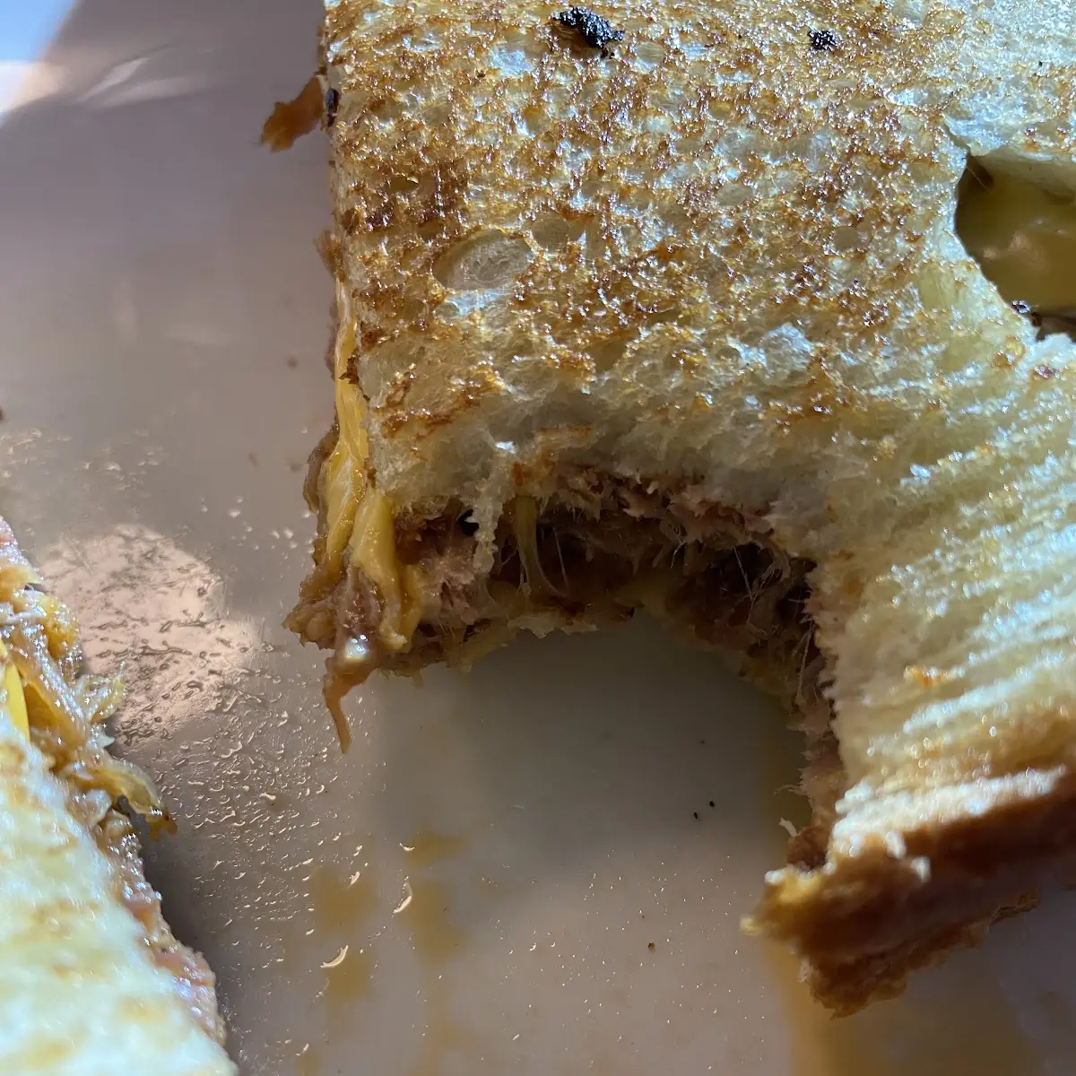 Grilled Cheese with Pork BBQ