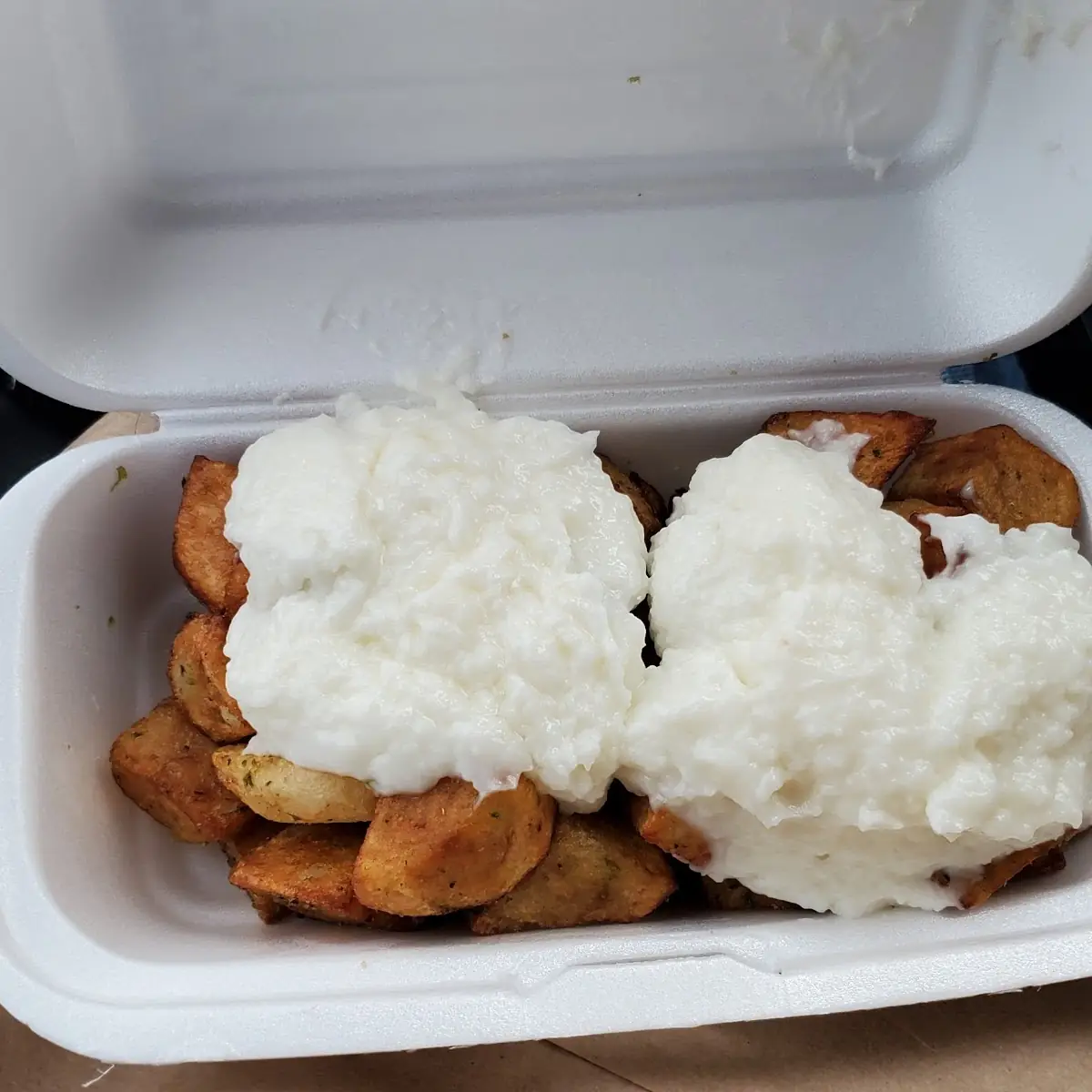 Garlic Potatos, Shawarma Garden