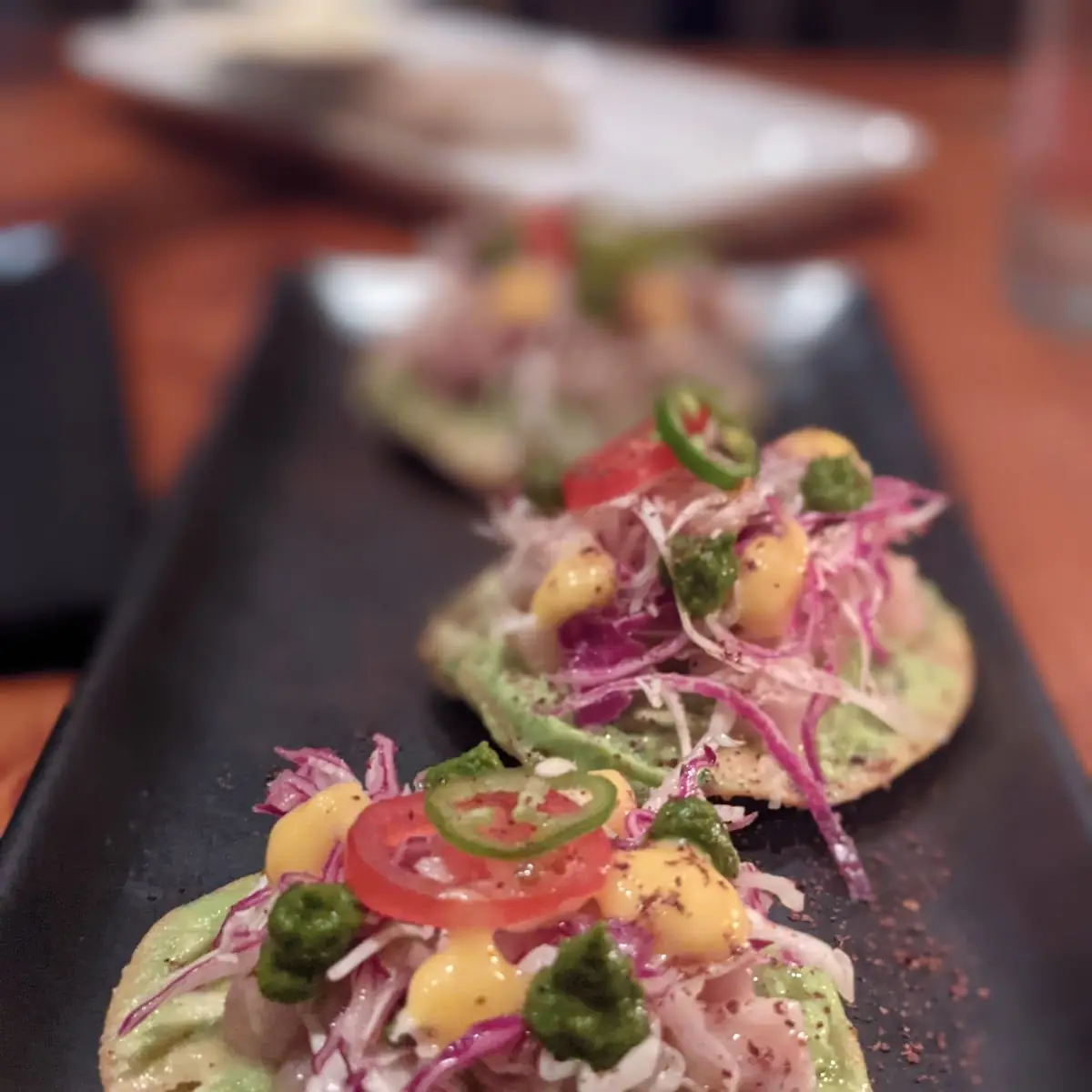 Japanese Hamachi Sashimi Tostadas
