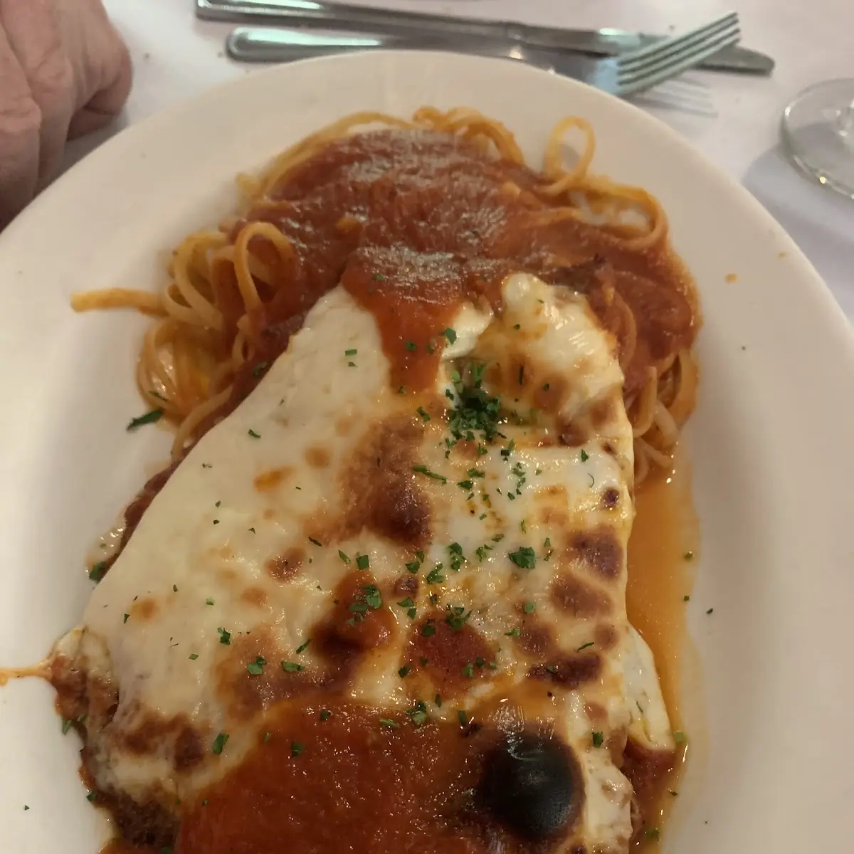 Chicken Parmesan w Pasta