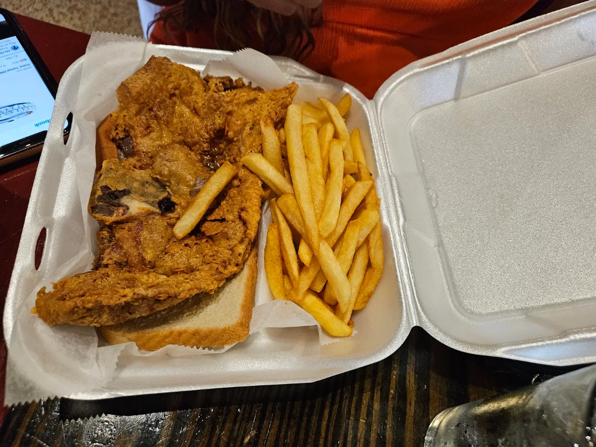 Fried Pork Chop Sandwich
