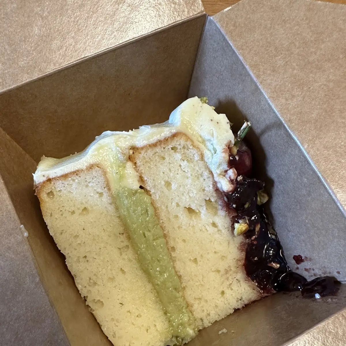 Cherry Pistachio Layer Cake