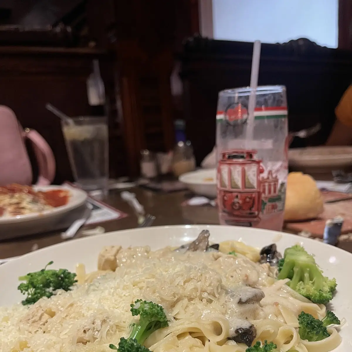 Fettuccine Alfredo with Chicken Parmesan