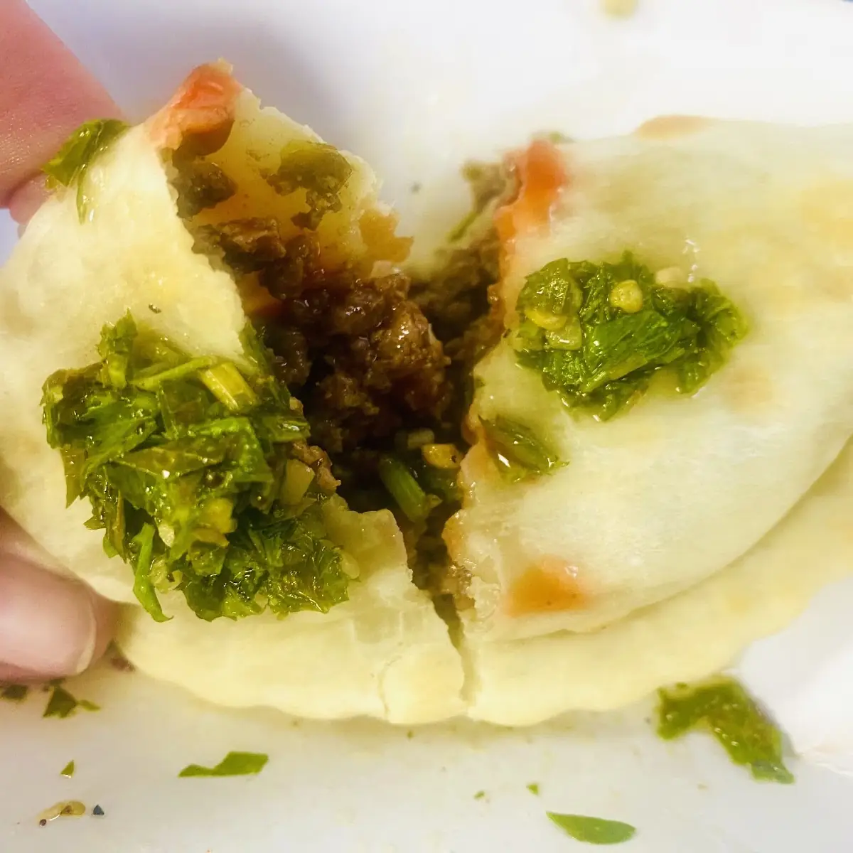 Beef Empanada Con Salsa