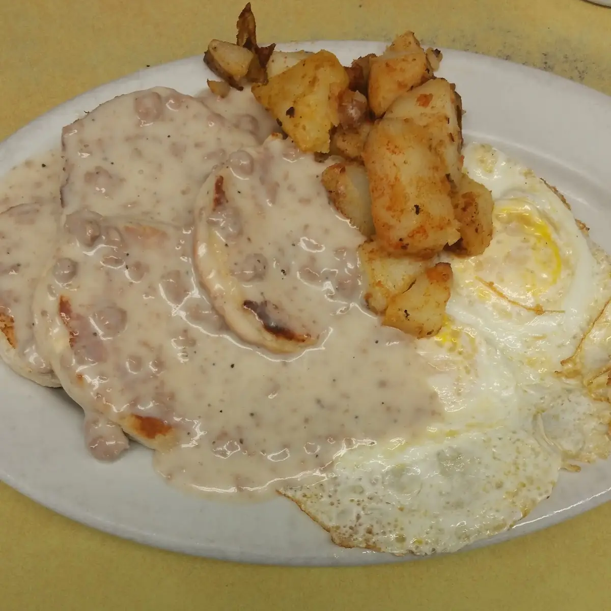 Eggs with Biscuits & Gravy
