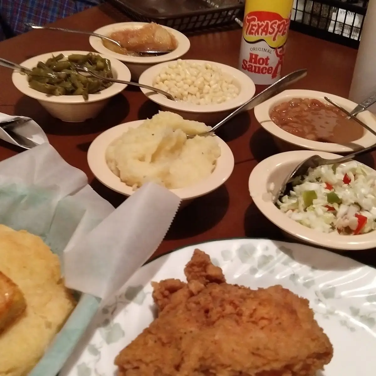 Fried Chicken Country Ham Pinto Beans Corn