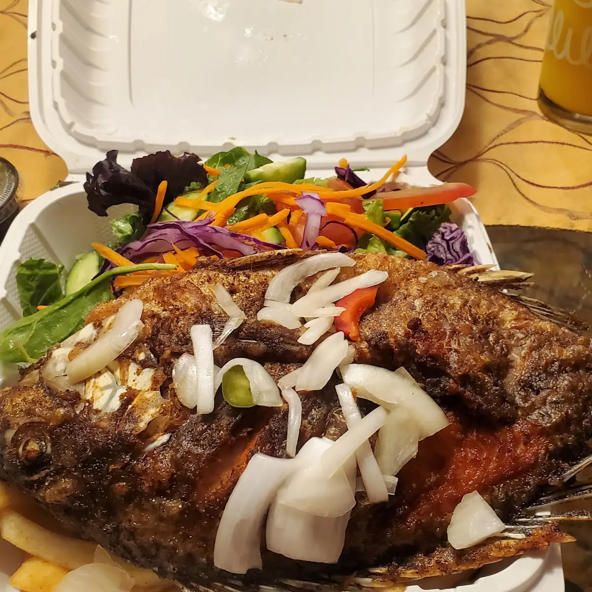 Tilapia Chips and Green Salad