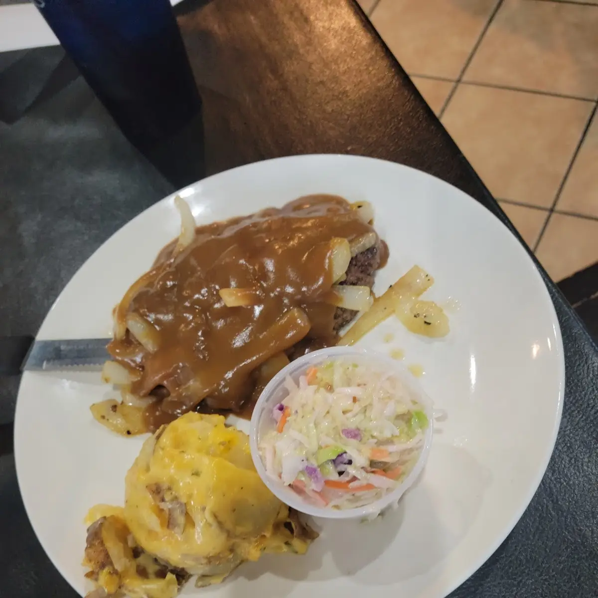 Hamburger Steak with Two Sides