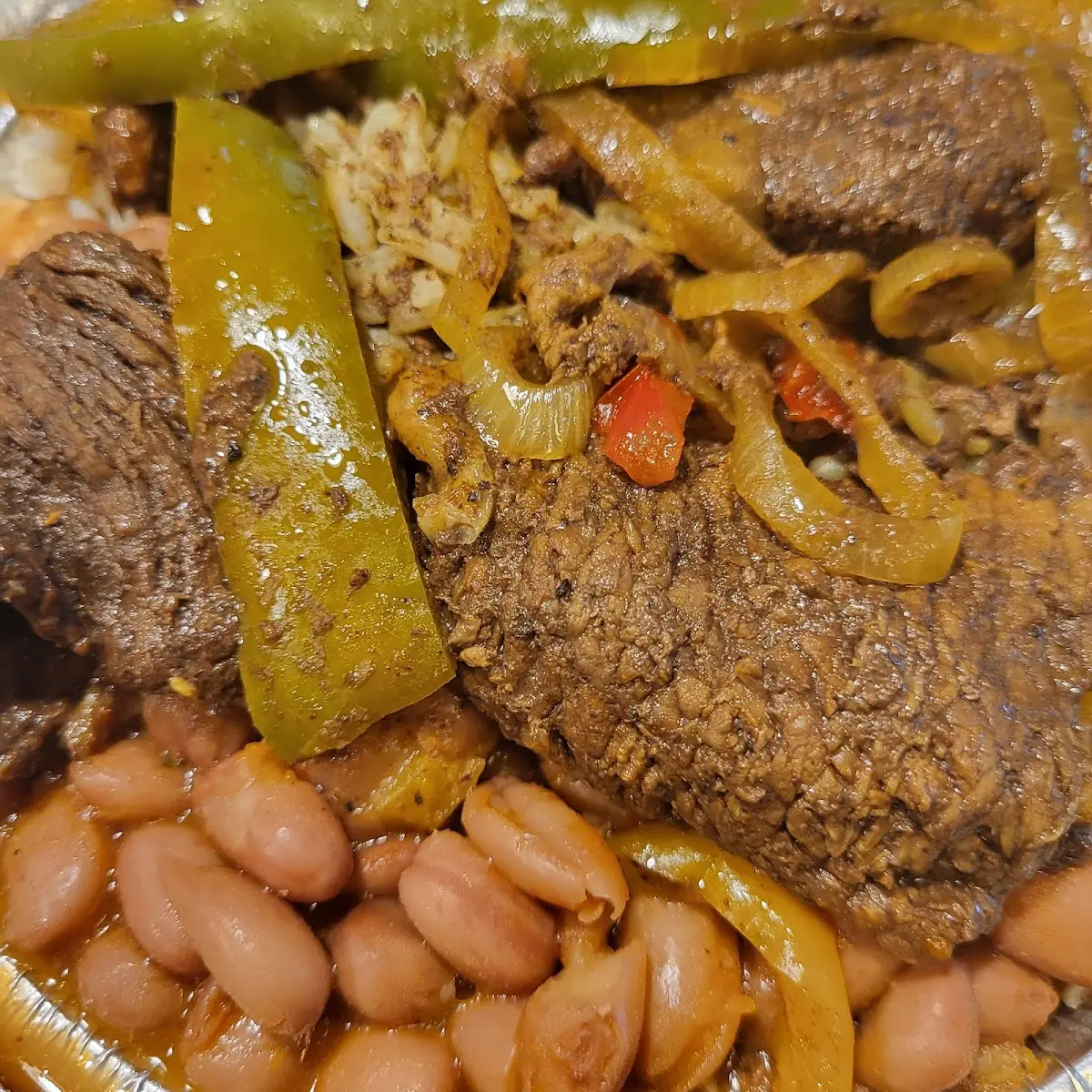 Pepper Steak Rice & Beans