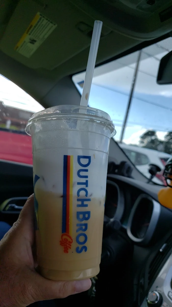 Iced Decaf Americano White Chocolate Lavender with Soft Top