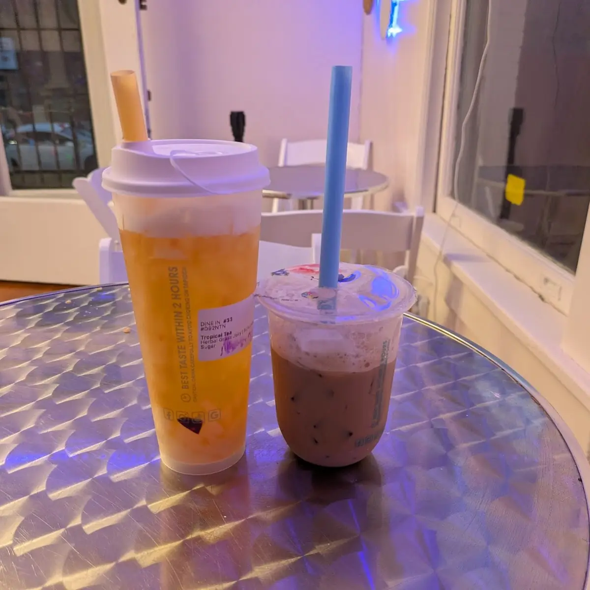 Tropical Fruit Tea and Vietnamese Iced Coffee