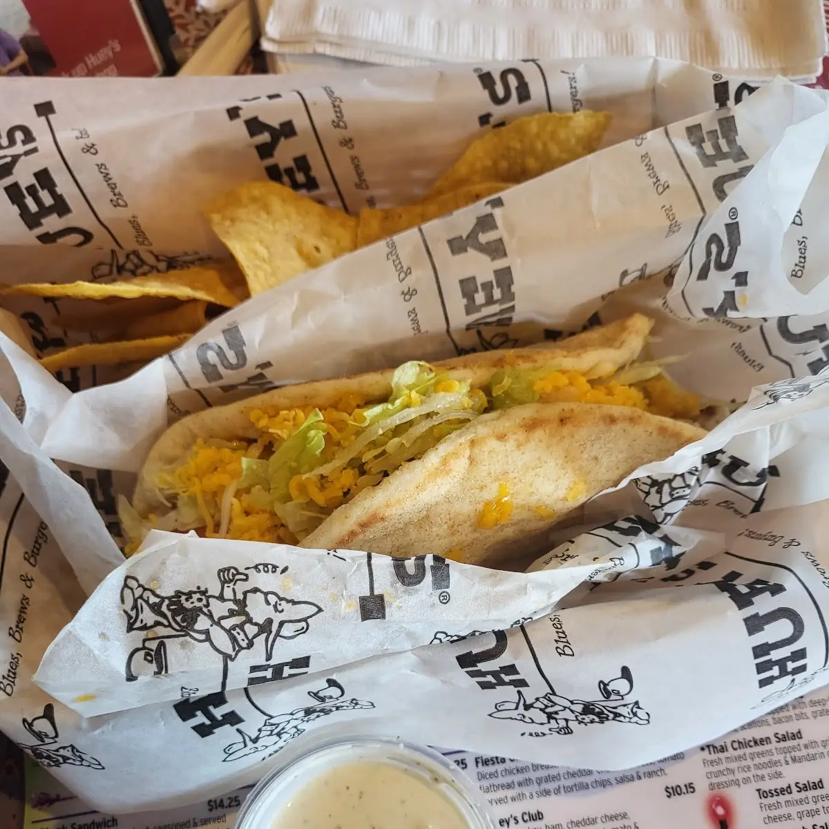 Buffalo Chicken Wrap and Chips