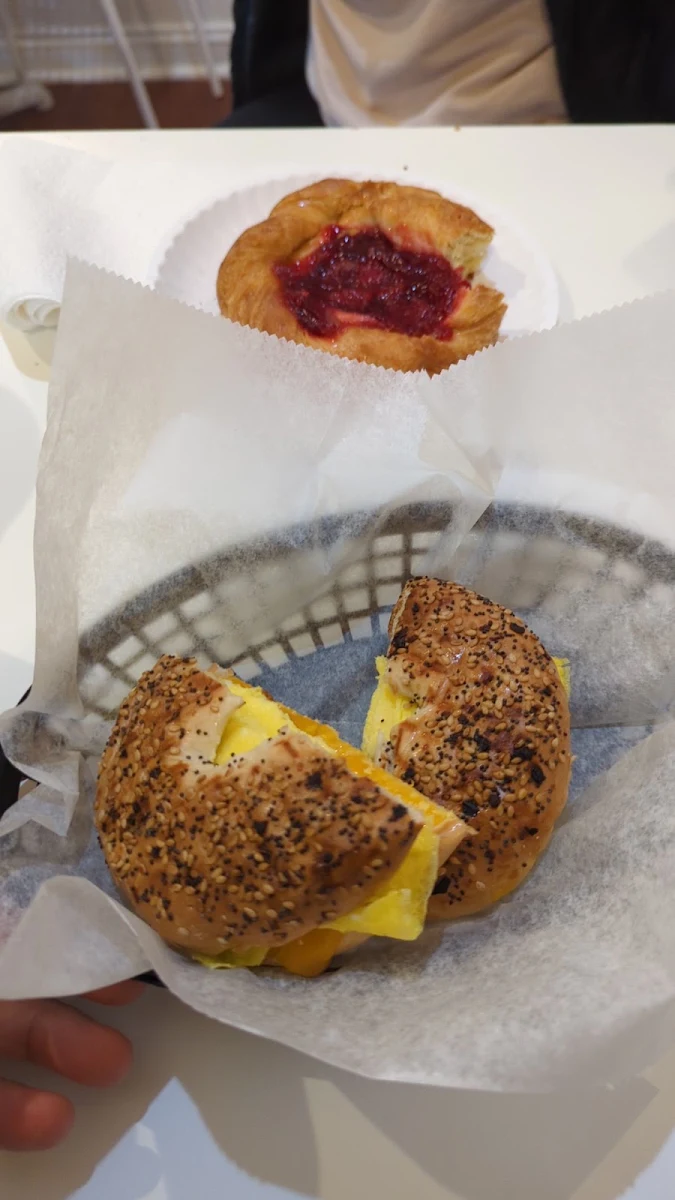 Egg and Cheese Bagel Sandwich