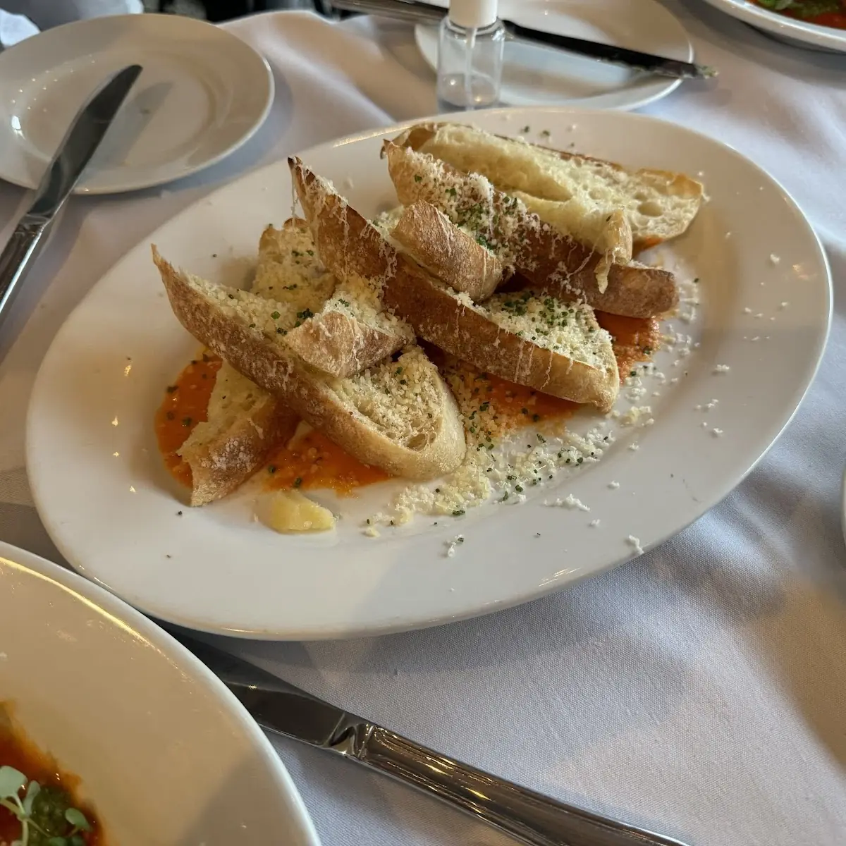 Garlic Toast on Vodka Sauce