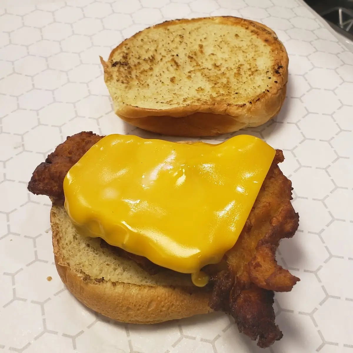 Fish Sandwich with Fresh Cut Tomatoes