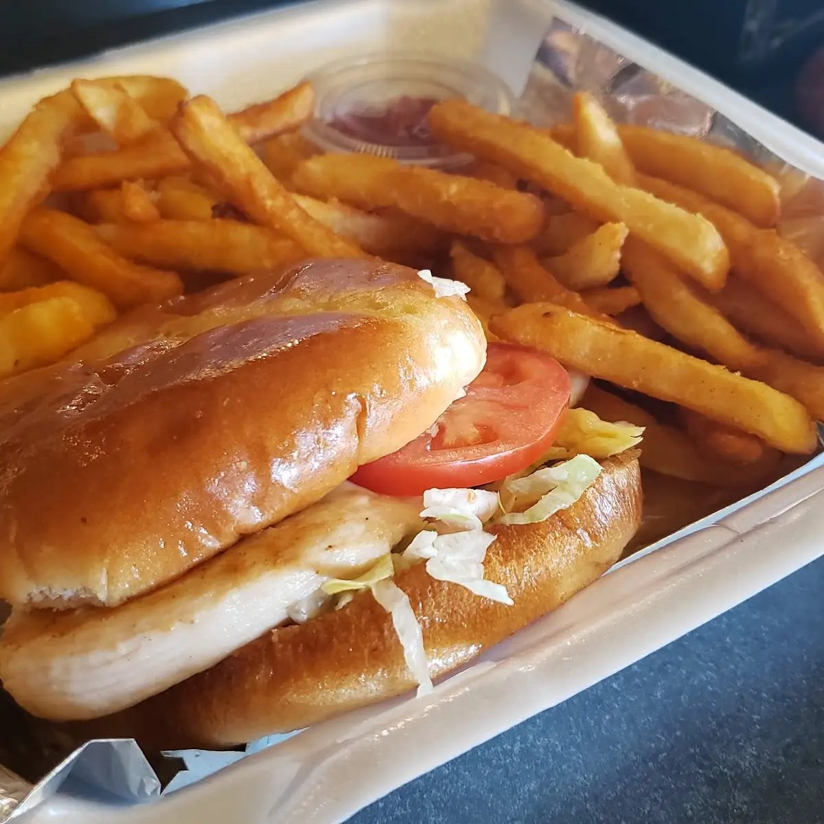 Grill Chicken with Fries