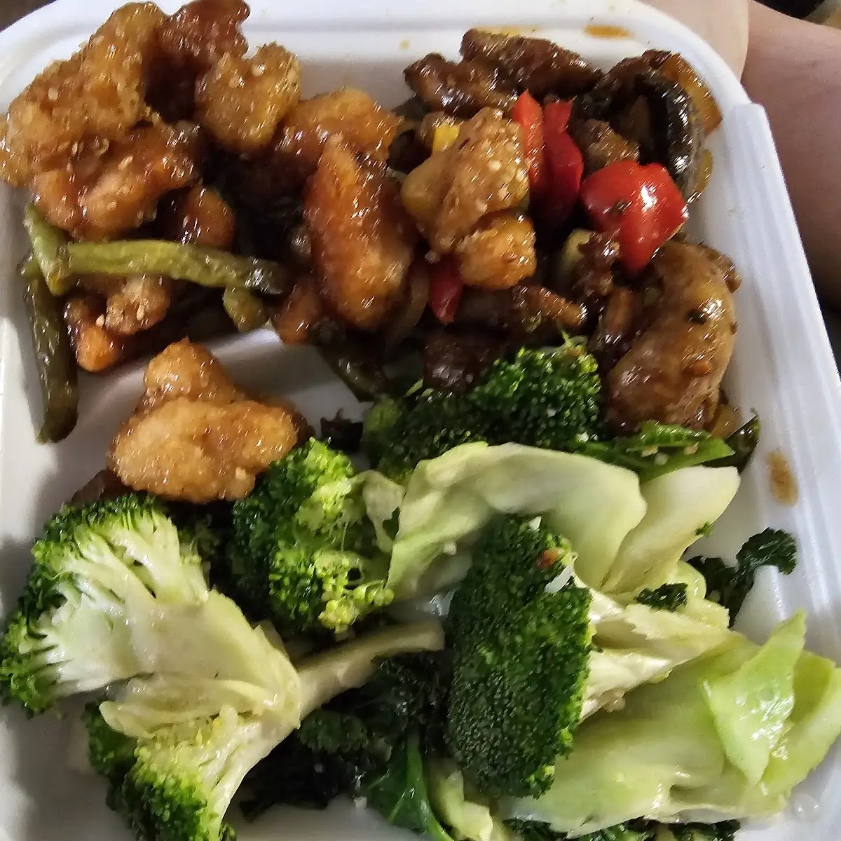 Orange Chicken and Greens