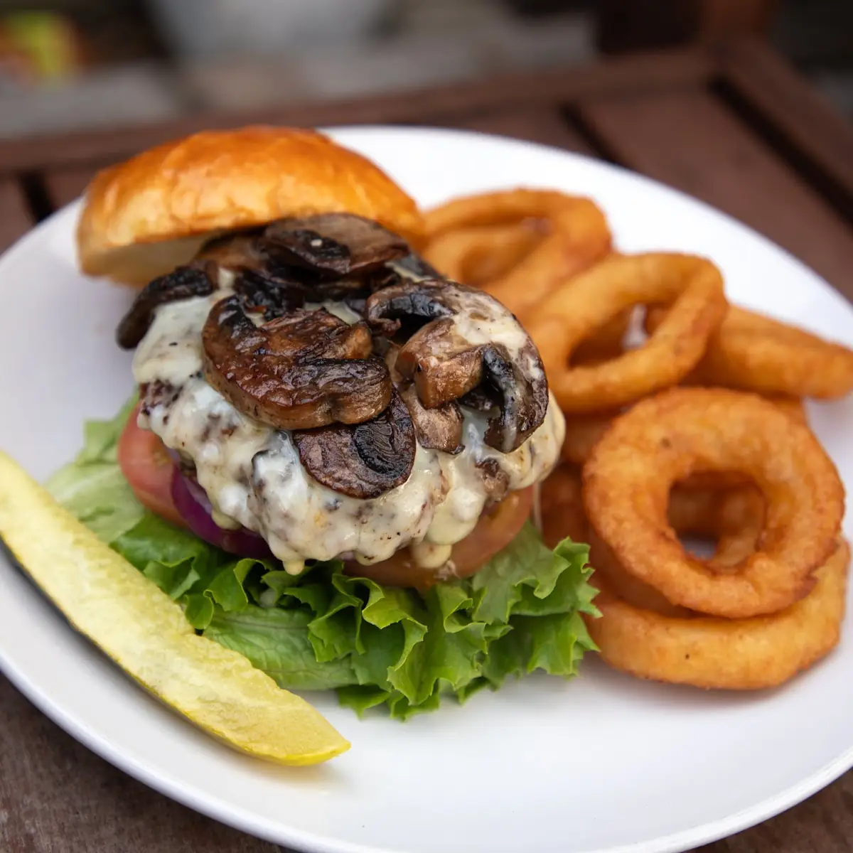 Mushroom Swiss Burger