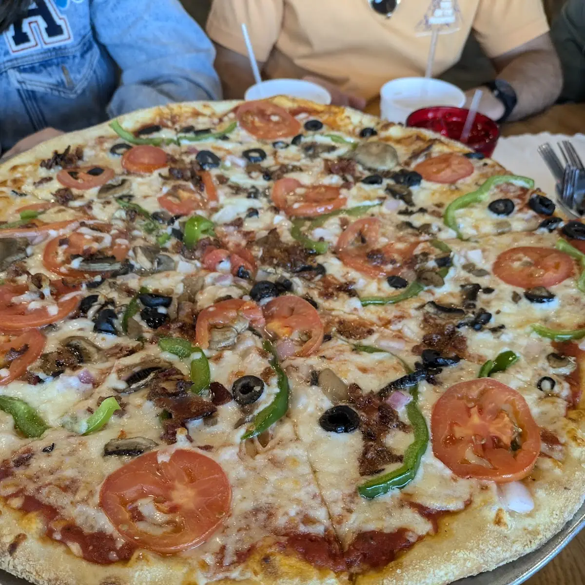 Veggie Pizza with Bacon