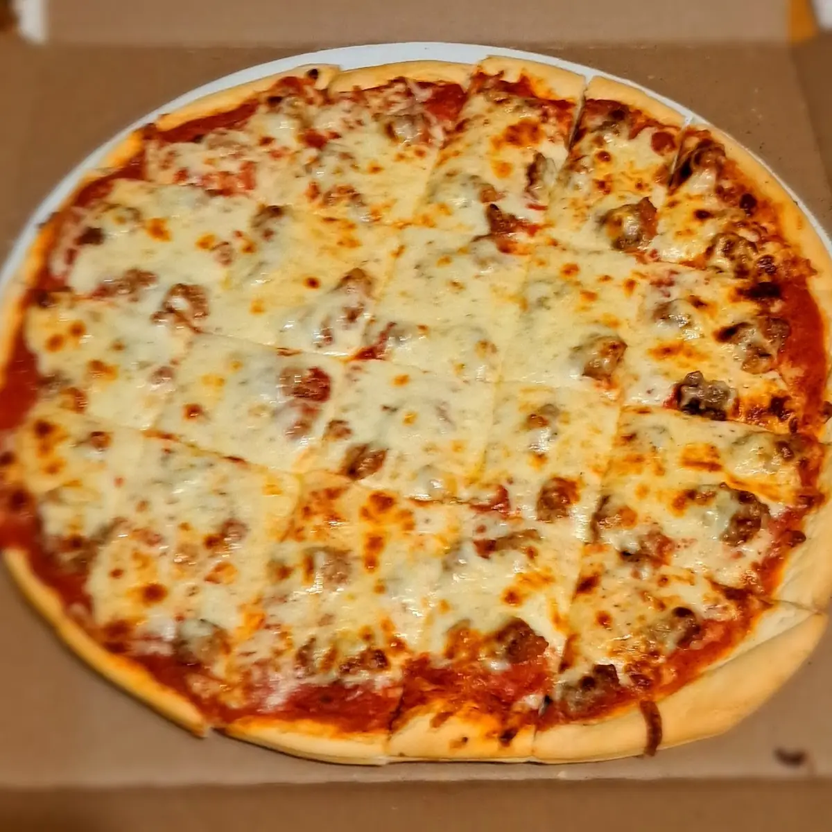 Large Thin Crust Sausage Pizza