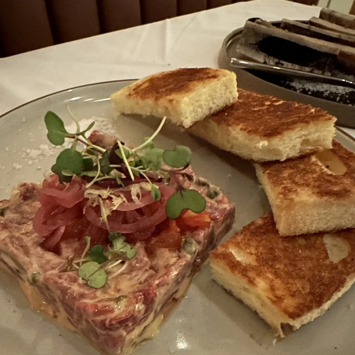 Steak Tartare Bone Marrow