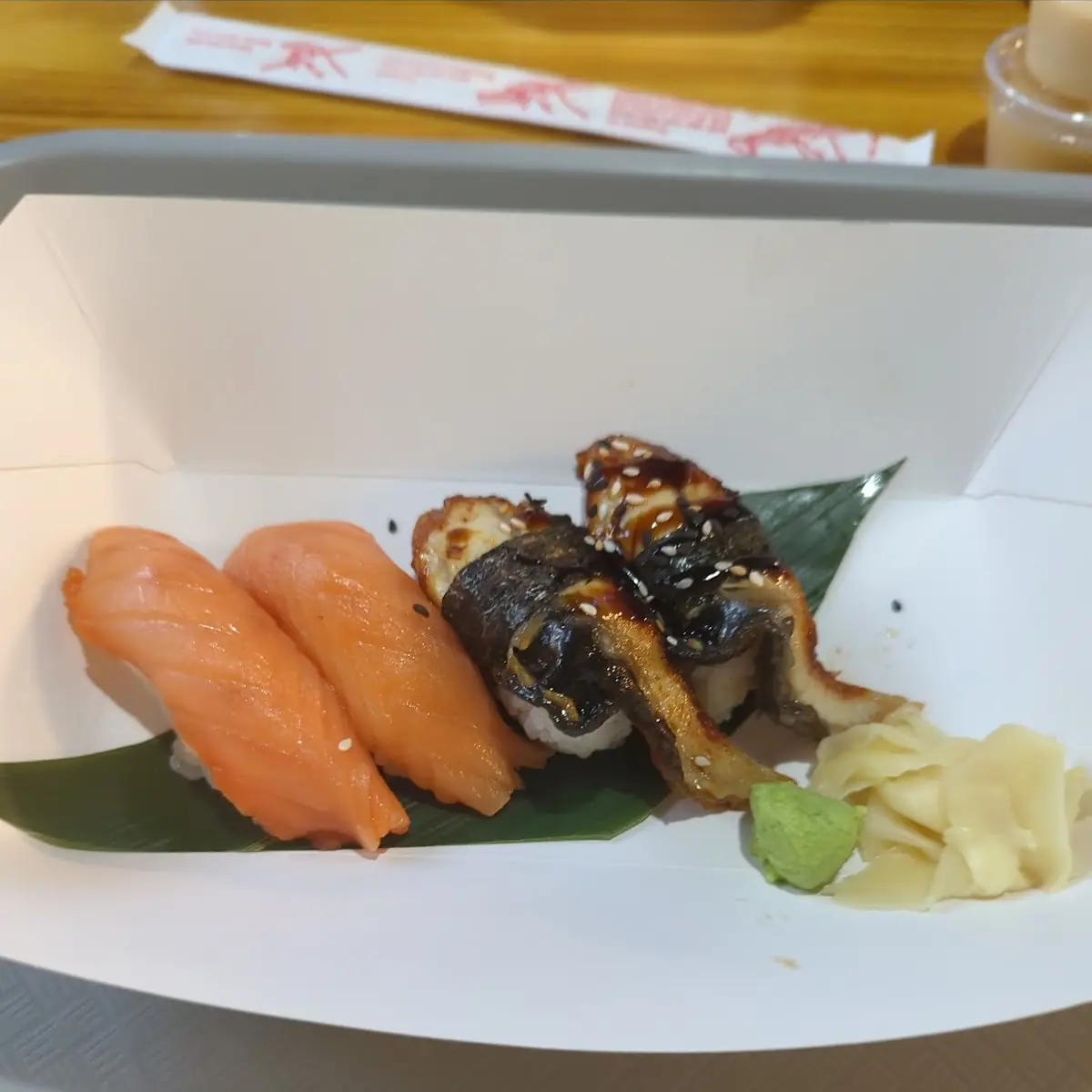 Salmon Roll and Eel Sushi