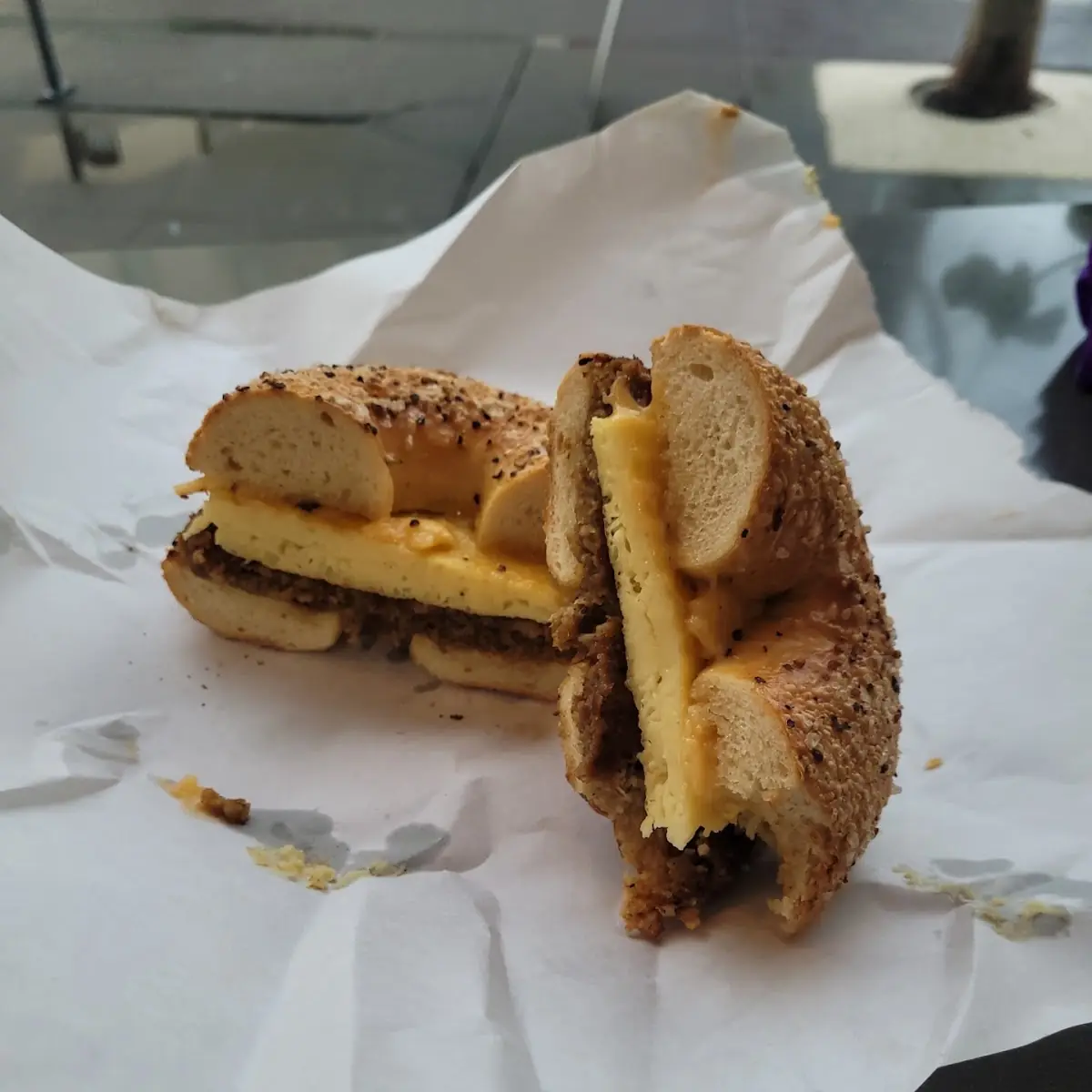 Vegan Breakfast Bagel Sandwich
