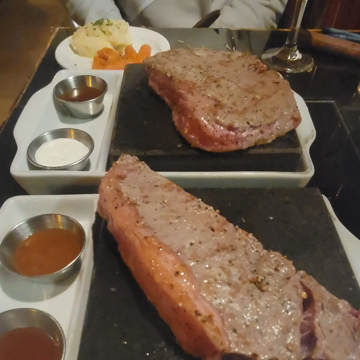New York Strip with Mash Potatoes