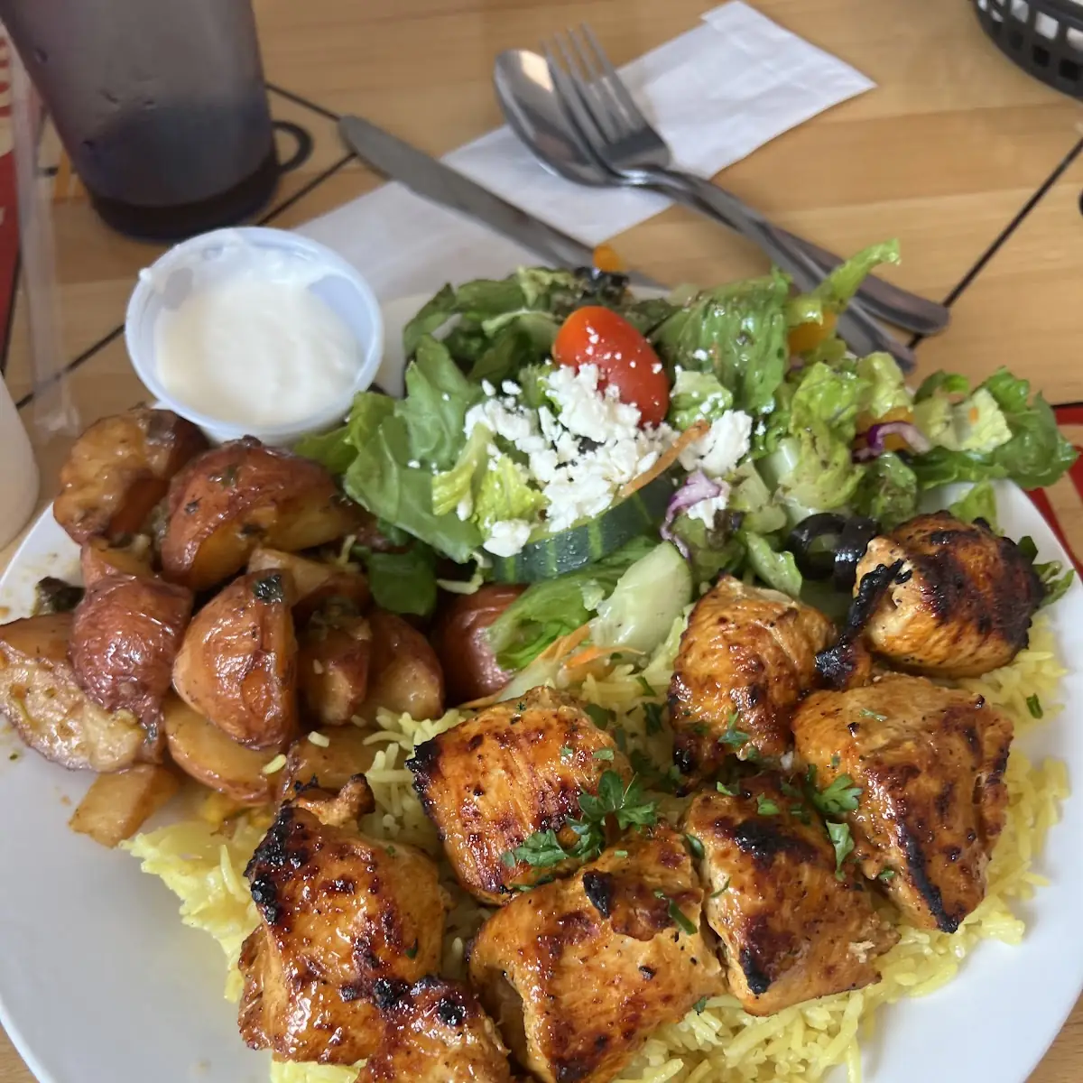 Chicken Kabob Plate