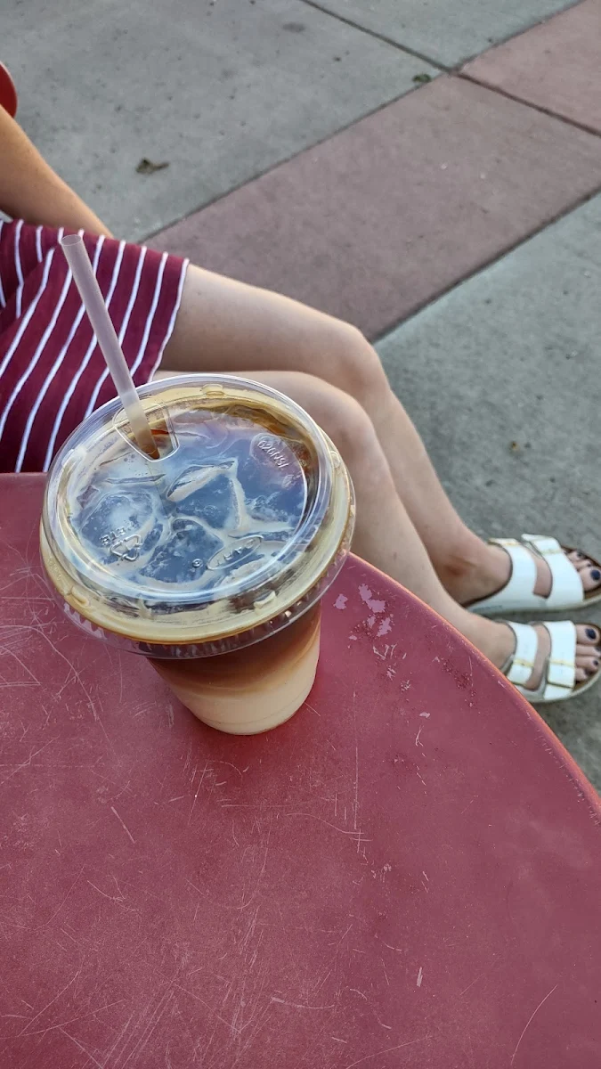 Iced Caramel Americano Coffee
