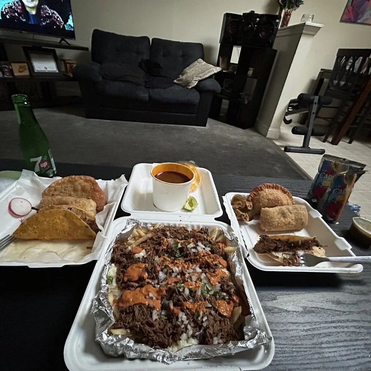 Sampler Platter and Birria Loaded Fries