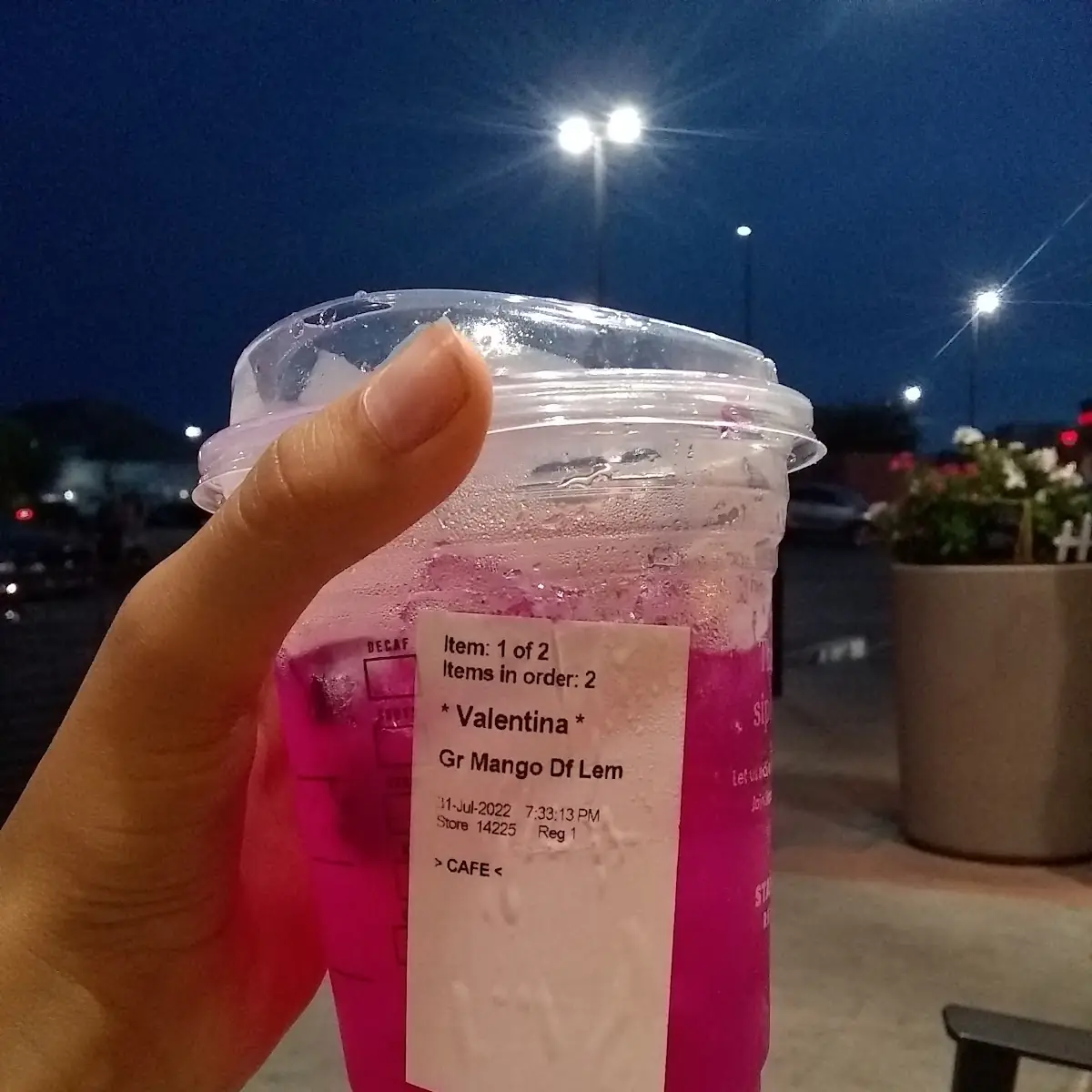 Mango Dragonfruit Lemonade Starbucks Refreshers Beverage
