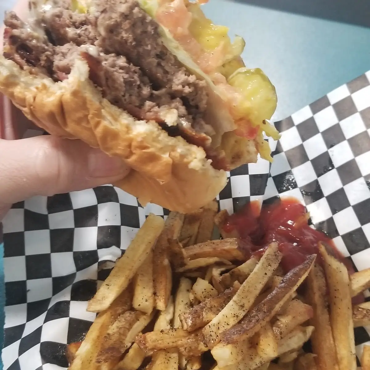 1 2 Bacon Cheeseburger with French Fries