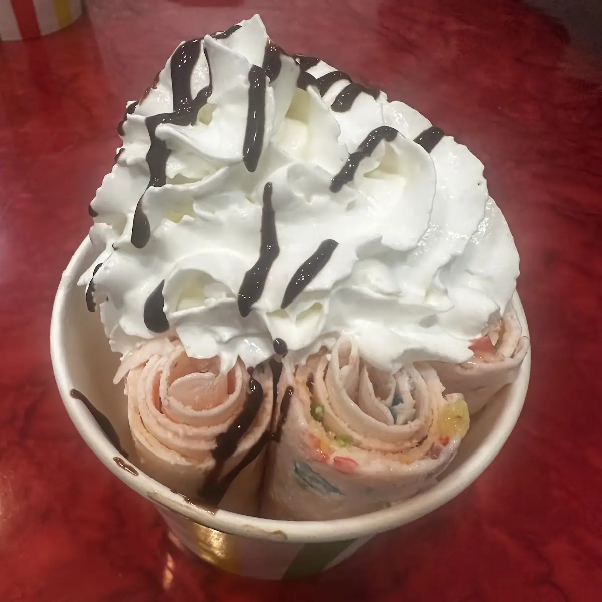 Mint Chocolate Chip Rolled Ice Cream
