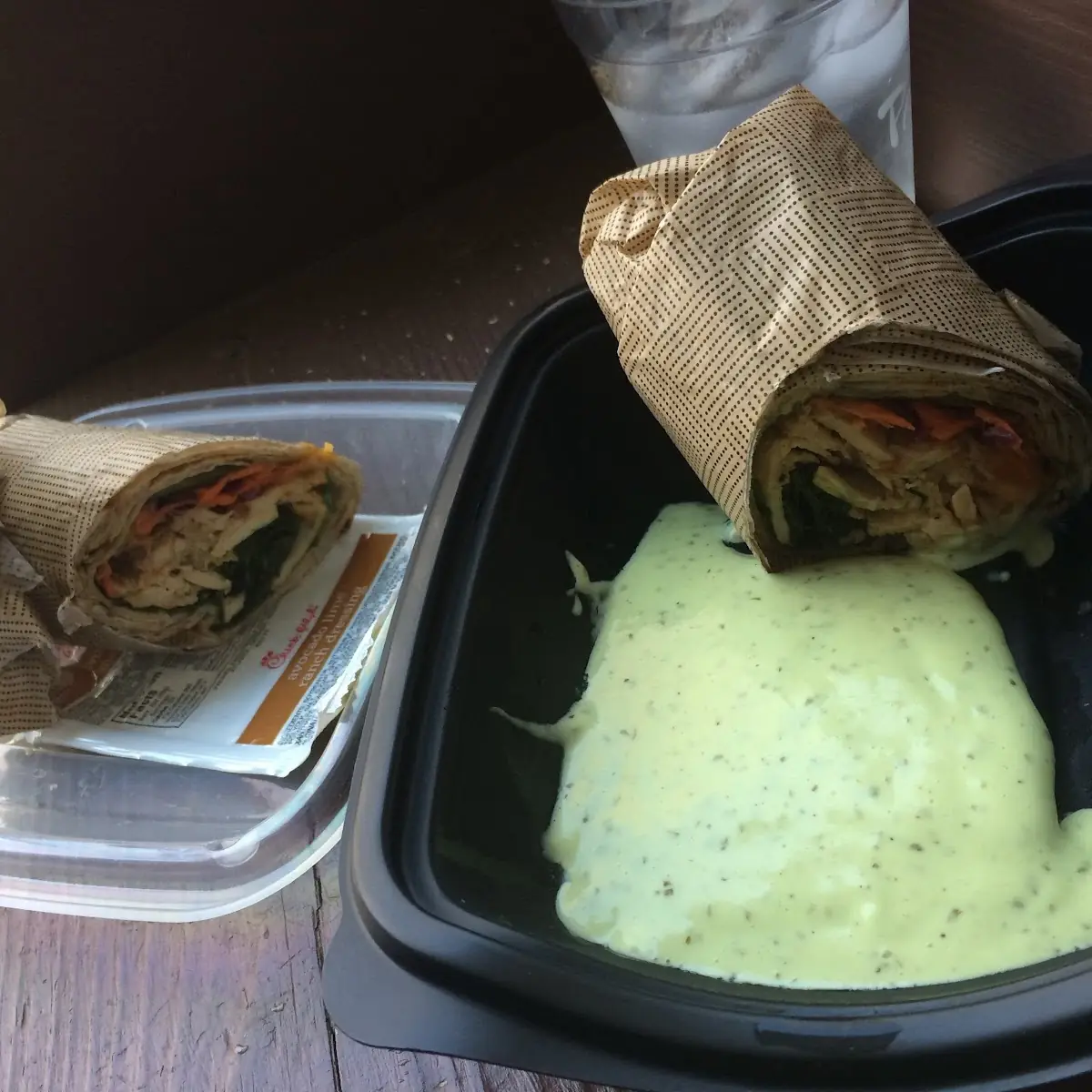 Grilled Chicken Wrap w Avocado Dressing