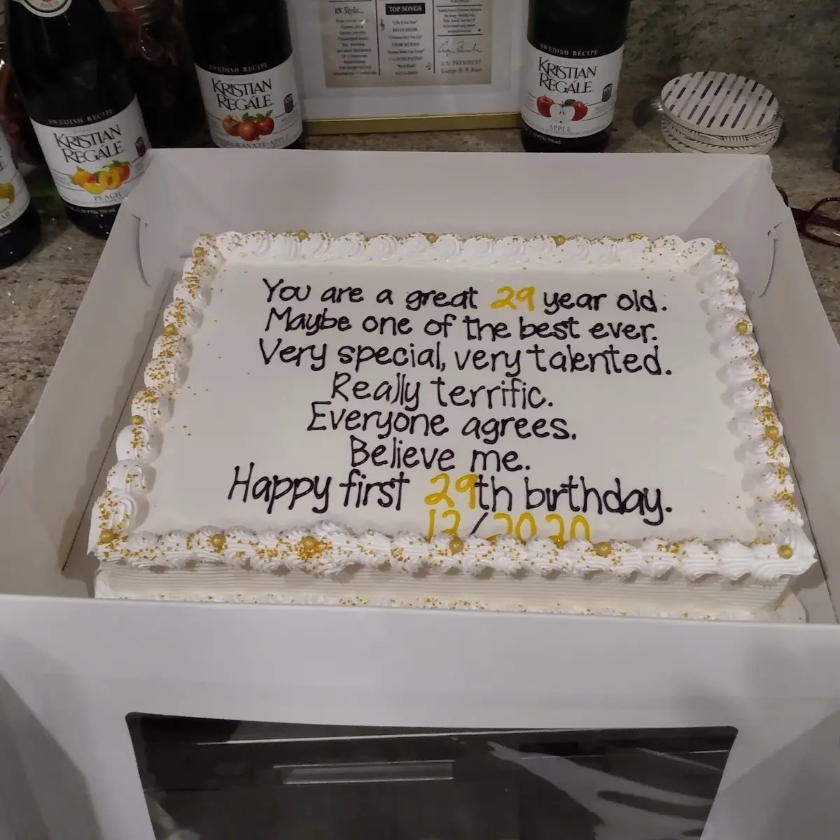 Personalized Birthday Ice Cream Cake