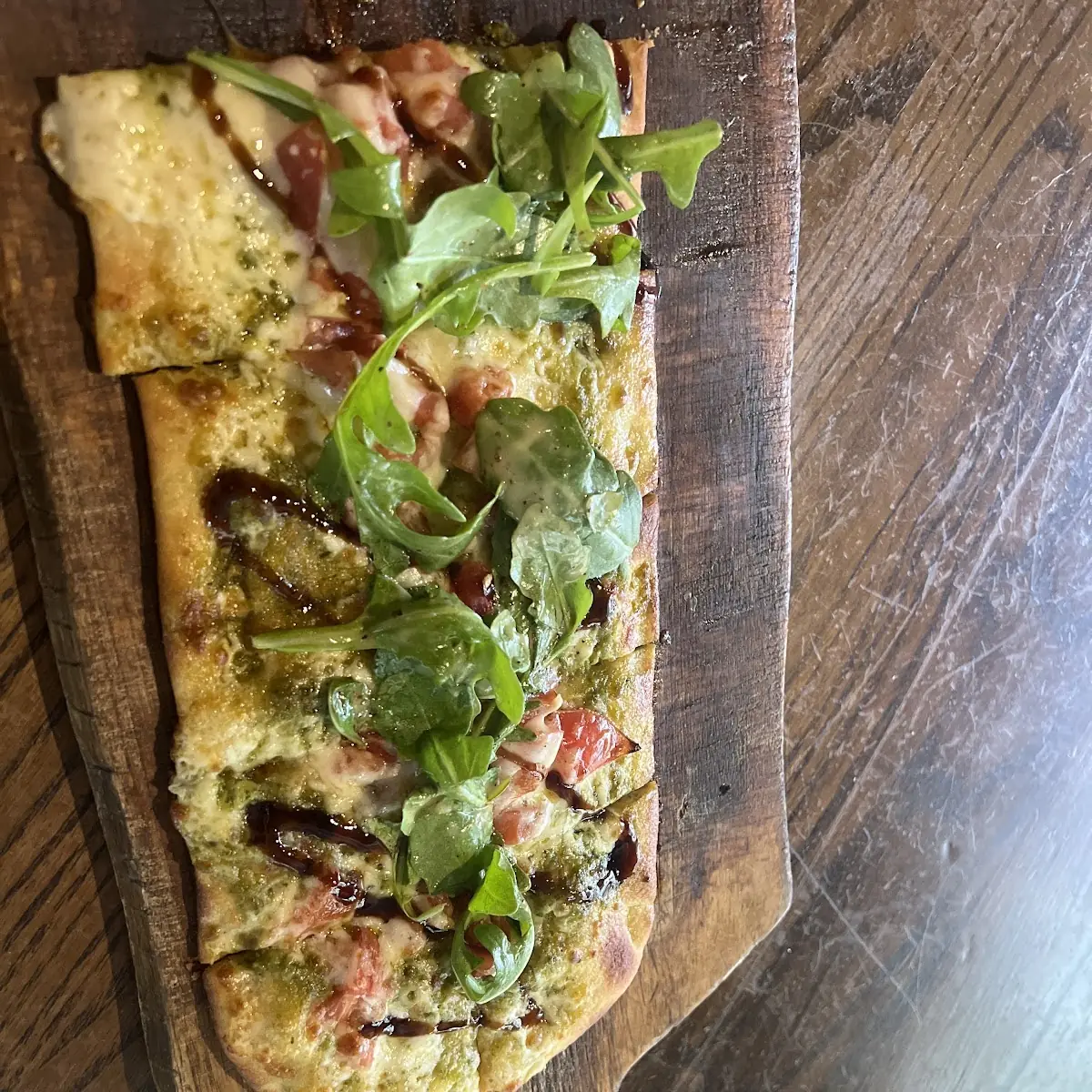 Margherita Flatbread with Balsamic Drizzle