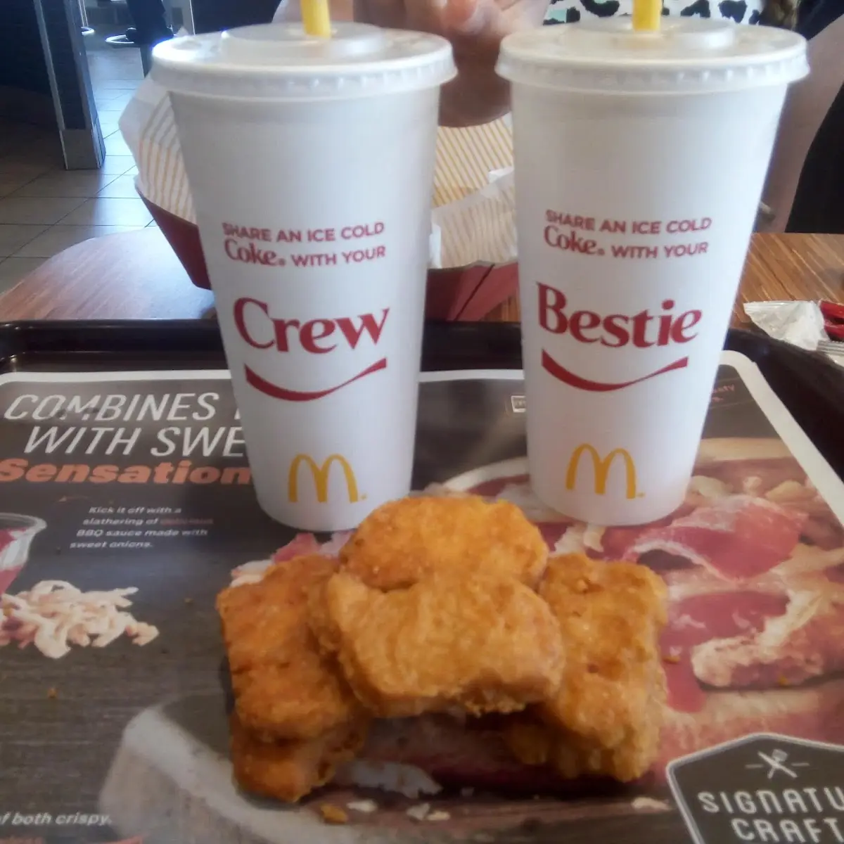 Drinks and Chicken Nuggets