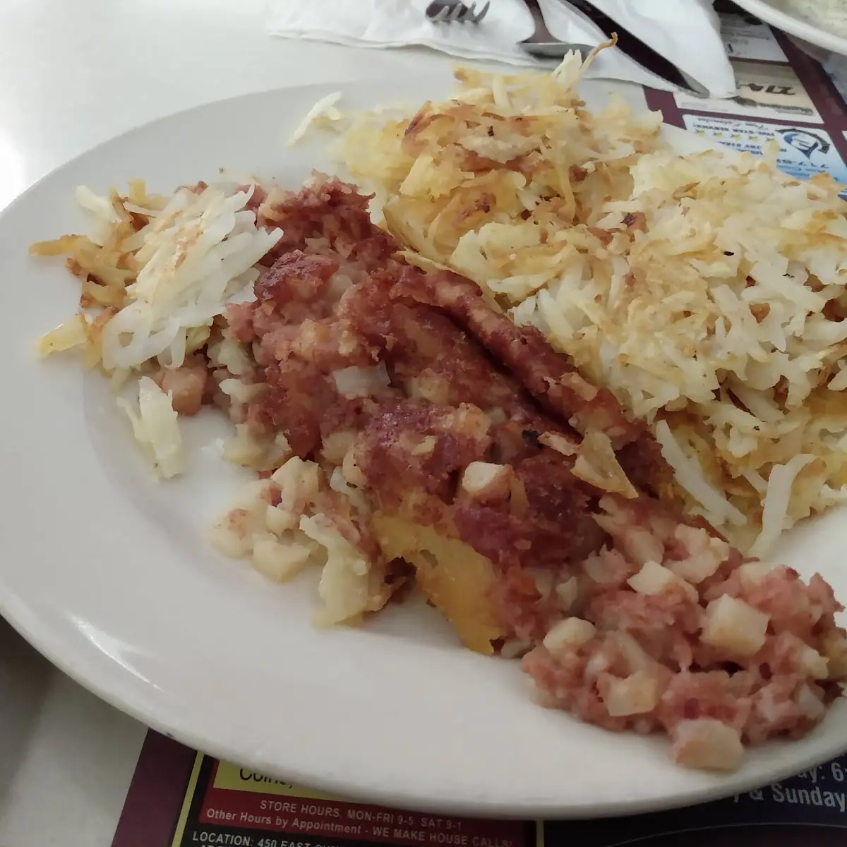 Hashbrowns and Corned Beef Hash