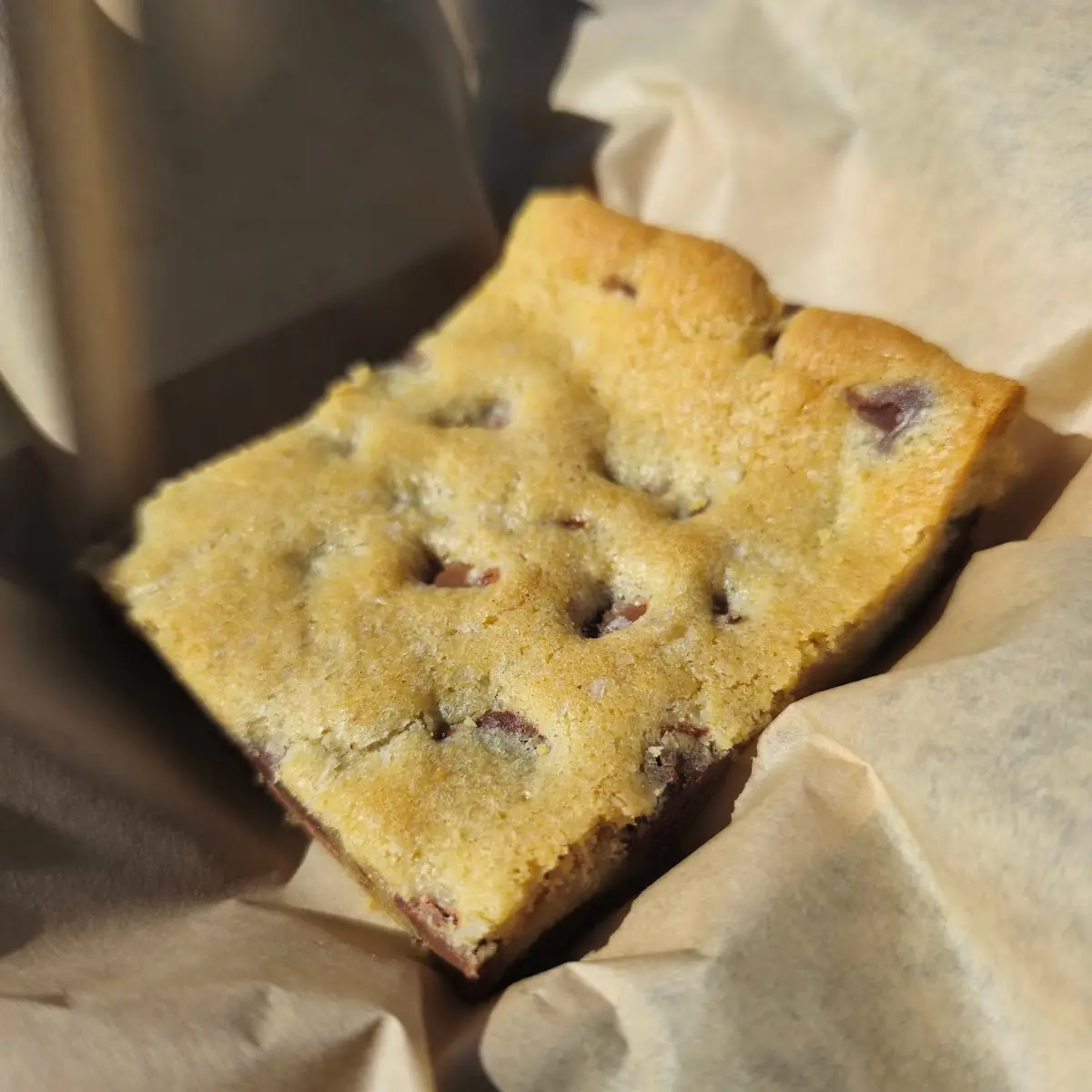 Chocolate Chip Cookie Bar