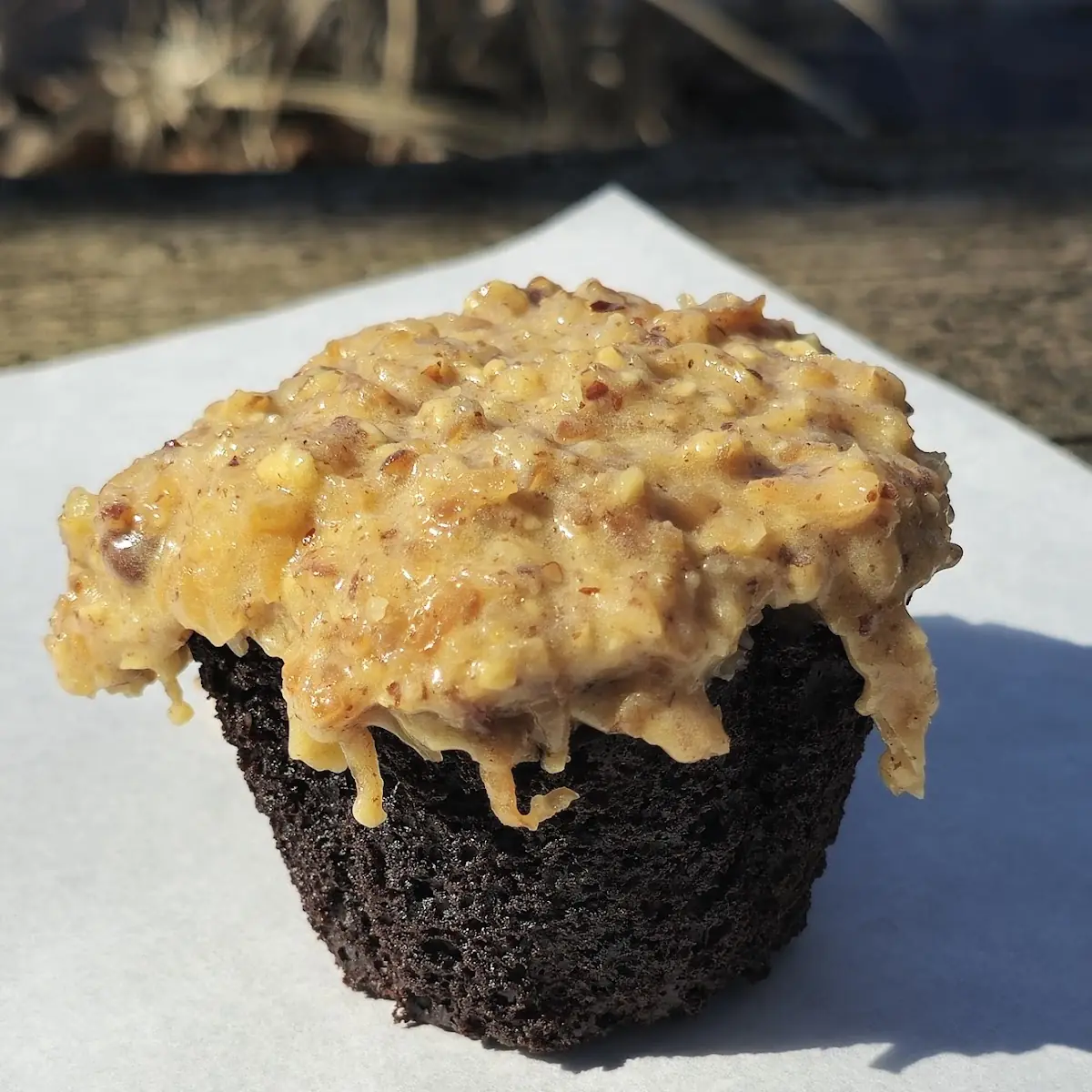 German Chocolate Cupcake
