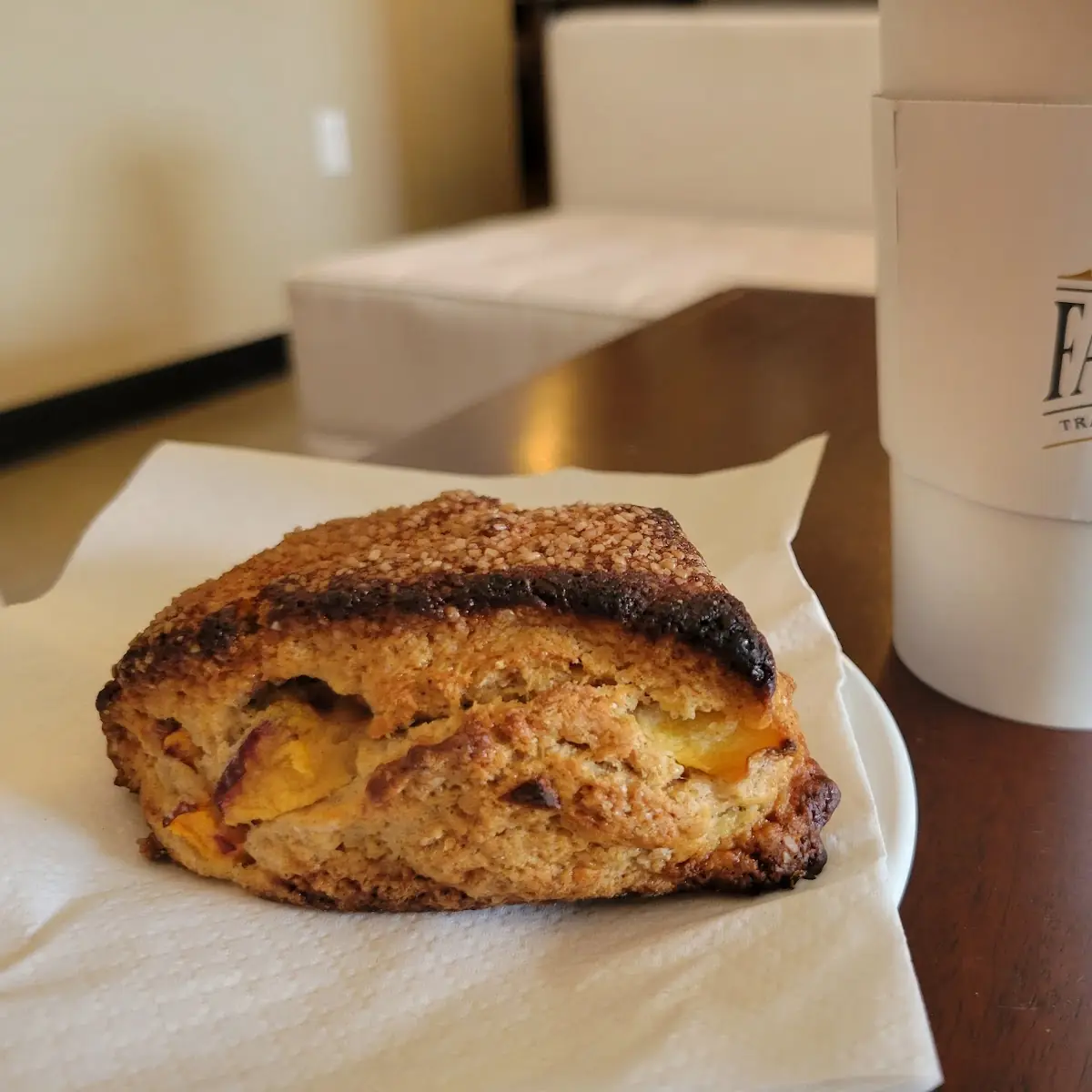 Cinnamon Sugar Peach Scones