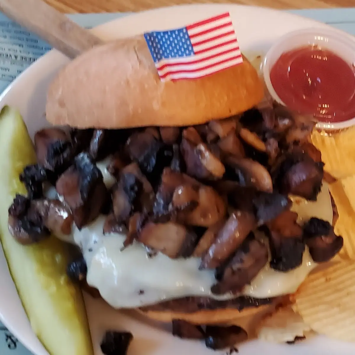 Mushroom Swiss Burger