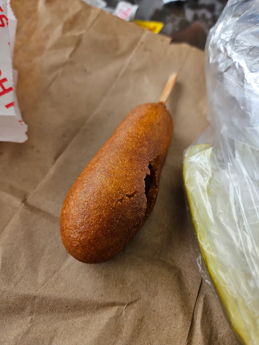 Over Cooked Corn Dog