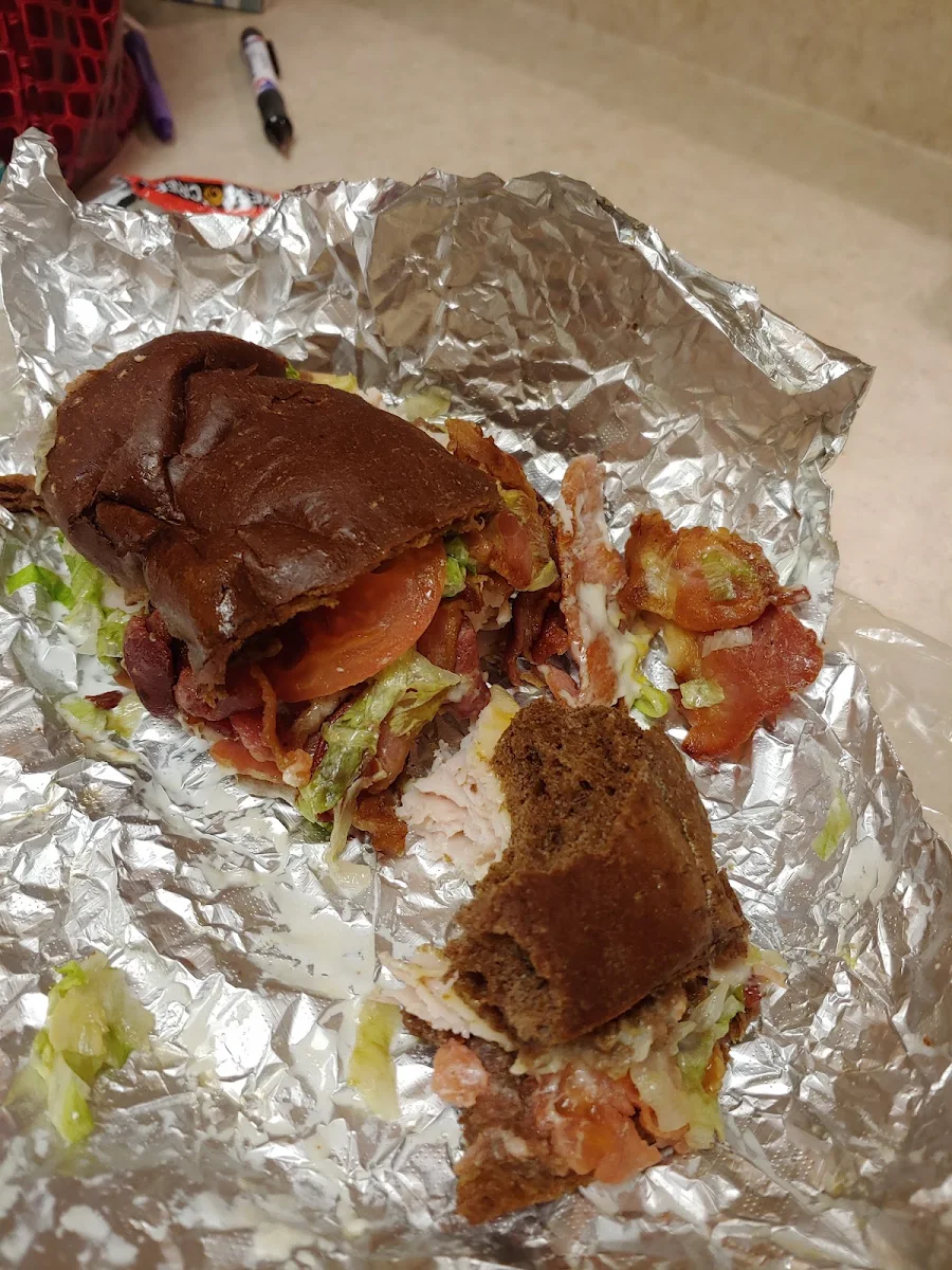 Turkey Bacon Ranch on Dark Bread